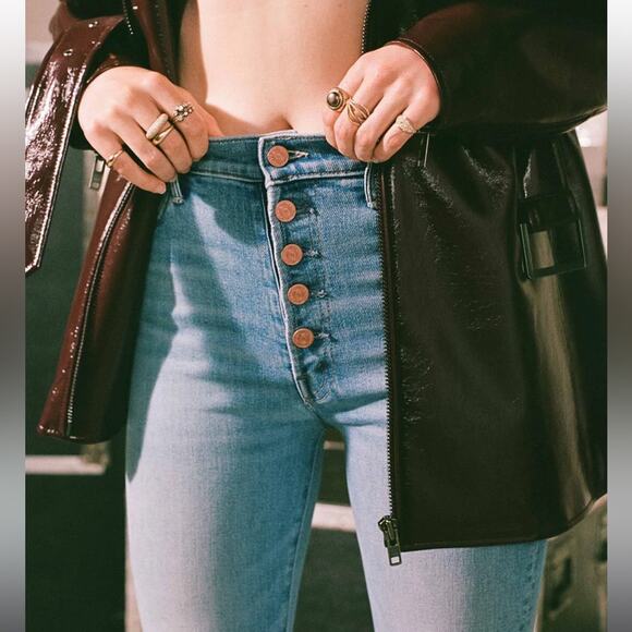 Mother The Pixie Hustler Ankle Jeans in Tarot Time 24 - Picture 3 of 8